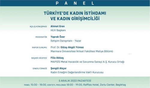 Vakfımızca Türkiye’de kadın istihdamı ve Kadın girişimciliği (PANEL)